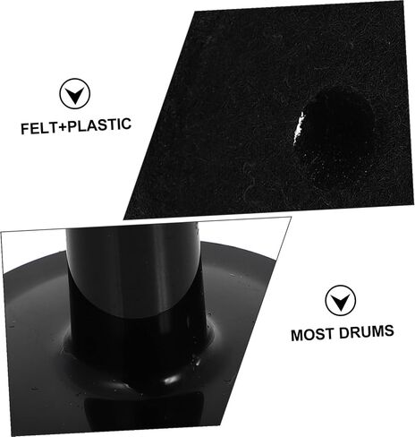 18pcs Drum Kit Felt Pads Set Black Cymbal Pads Drum Accessories for Electronic and Anti-friction Cymbal Protection with Nuts and Washers Professional Percussion Supplies in Saudi Arabia