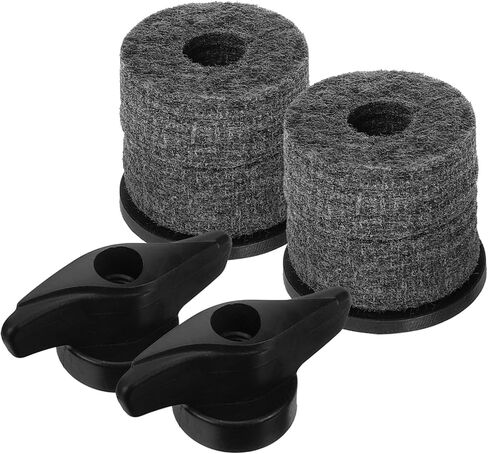 2 Sets Plastic Drum Cymbal Sleeves with Felt Pads Compatible Replacement Accessories for Drum Kits Lightweight Cymbal Supplies for Percussion Instruments in Saudi Arabia