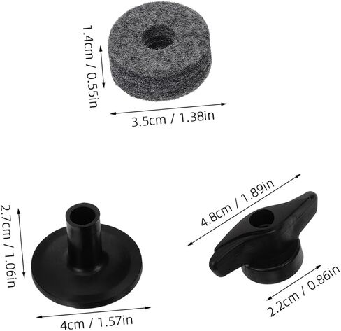 2 Sets Plastic Drum Cymbal Sleeves with Felt Pads Compatible Replacement Accessories for Drum Kits Lightweight Cymbal Supplies for Percussion Instruments in Saudi Arabia