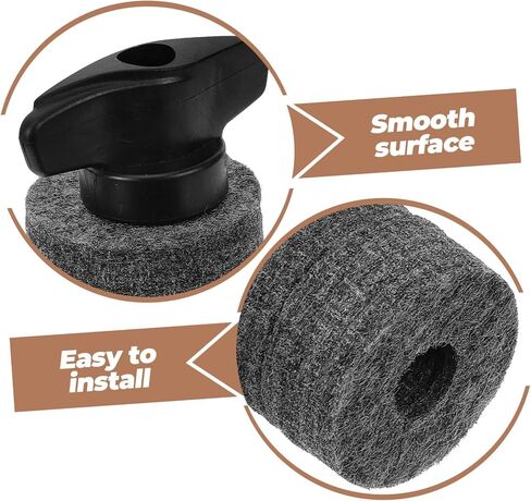 2 Sets Plastic Drum Cymbal Sleeves with Felt Pads Compatible Replacement Accessories for Drum Kits Lightweight Cymbal Supplies for Percussion Instruments in Saudi Arabia