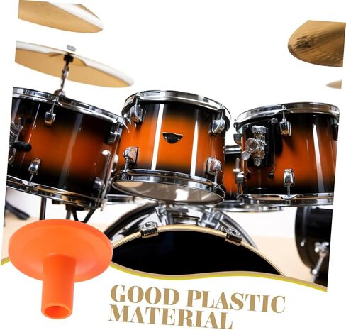 10pcs Small Plastic Cymbal Sleeves Drum Accessories Break-resistant Drum Kit Parts for Cymbal Support in Orange in Saudi Arabia