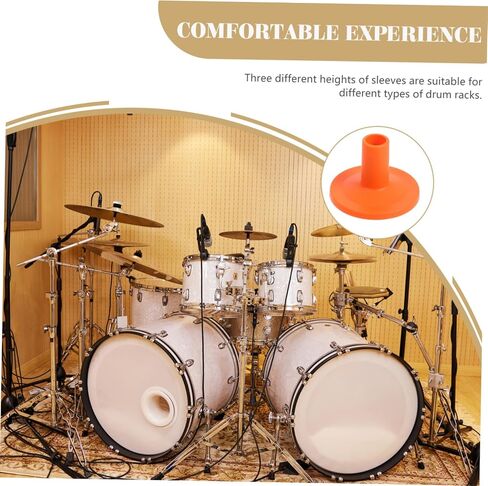 10pcs Small Plastic Cymbal Sleeves Drum Accessories Break-resistant Drum Kit Parts for Cymbal Support in Orange in Saudi Arabia