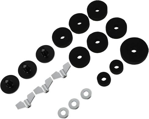 18pcs Drum Felt Pad Set with Disc Nuts and Cymbal Pads Classic Drum Accessories for Drummers and Beginners Practical Anti-slip Felt Kit in Kuwait