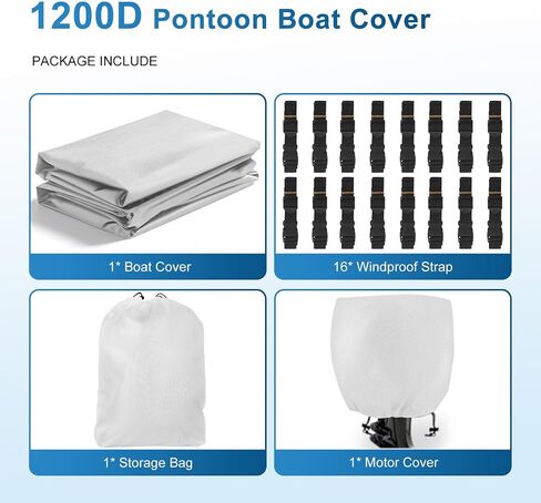 غطاء قارب عائم 22-24 قدم، 1200D PU عالي التحمل من الدرجة البحرية غطاء عائم مع غطاء محرك، غطاء قماش بوليستر أكسفورد مقاوم للماء للأشعة فوق البنفسجية لقارب عائم 22-24 قدم، رمادي in Saudi Arabia