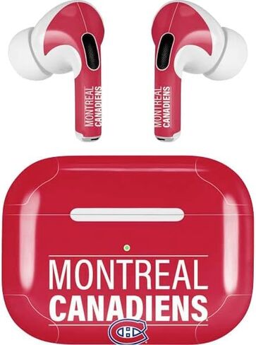 Skinit Decal Audio Skin Compatible with AirPods Pro 2nd Gen - Officially Licensed NHL Montreal Canadiens Home Jersey Design in Saudi Arabia