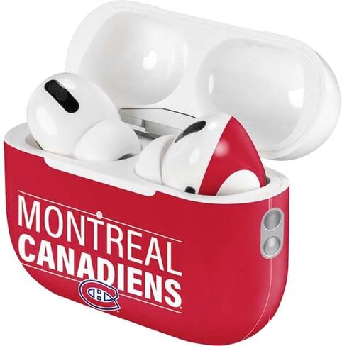 Skinit Decal Audio Skin Compatible with AirPods Pro 2nd Gen - Officially Licensed NHL Montreal Canadiens Home Jersey Design in Saudi Arabia