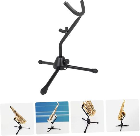 Milisten Premium Folding Alto Saxophone Stand with Stable Bracket and Sponge Cushion Portable Saxophone Holder for Home and Music Classroom Use Scratch Resistant Rack for Musical in Saudi Arabia