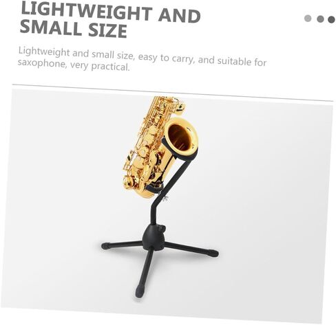 Milisten Premium Folding Alto Saxophone Stand with Stable Bracket and Sponge Cushion Portable Saxophone Holder for Home and Music Classroom Use Scratch Resistant Rack for Musical in Saudi Arabia
