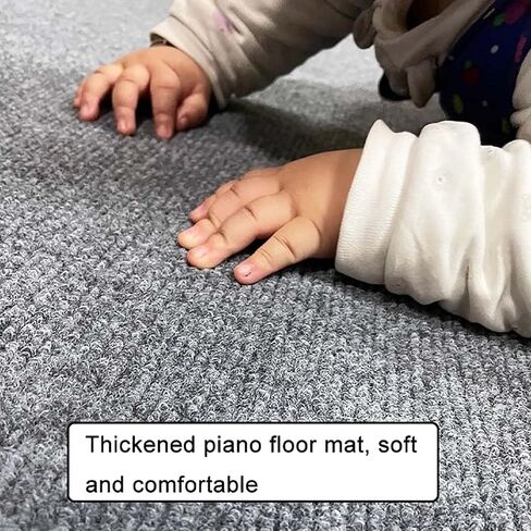 Soundproof Carpet Bedroom 9mm Thickness Household Floor Mat Shock Absorption Sound Absorption Piano Drum Silent Floor Mat(Dark Gray,140x200cm/55.1x78.7in) in Saudi Arabia
