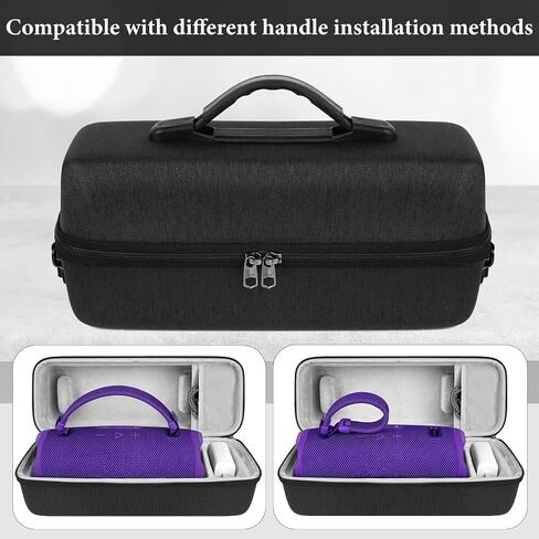 Geekria Shield Speaker Case Compatible with JBL Charge 6, Replacement Hard Shell Portable Protective Carrying Bag with Cable Storage, Keychain Hook, Travel Shoulder Strap (Dark Grey) in Saudi Arabia