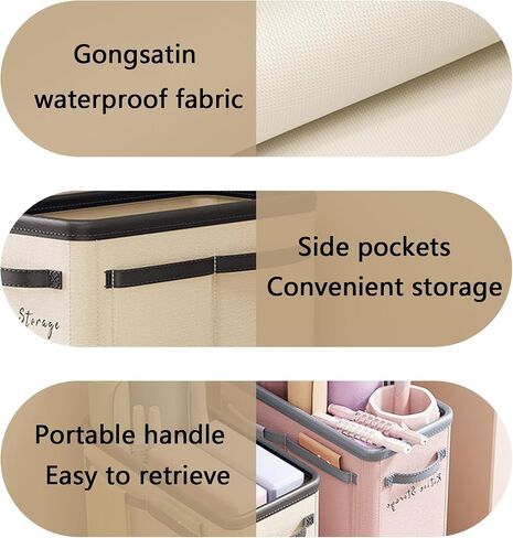 Large Yoga Equipment Storage OSrganizer - Easy-Grip Foldable Basket Keeps Yoga Mats and Fitness Supplies Tidy, Suitable for Home Gyms or Exercise Corners, Eliminating Clutter(Beige) in Saudi Arabia