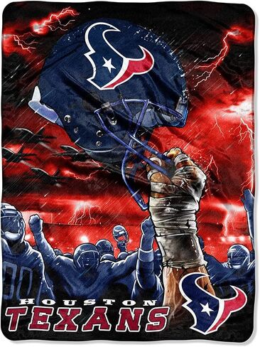Northwest Houston Football Texans Sky Helmet Raschel Plush 60x80 Twin Size Throw Blanket in Saudi Arabia