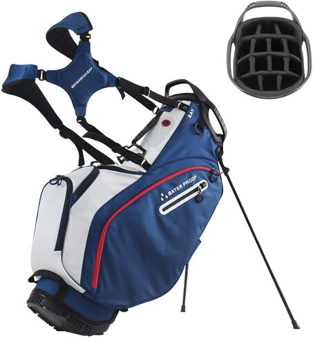 Golf Stand Bag with 14 Way Divider, Lightweight, Multiple Pockets, Golf Bag Rain Hood, Adjustable Dual Shoulder Straps,for Man and Woman Golfers in Kuwait