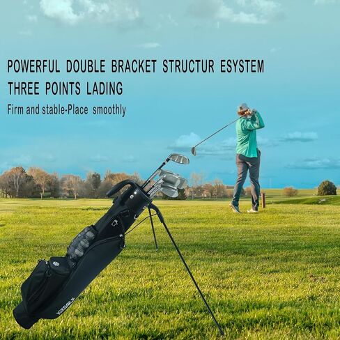 KIKGOLF Lightweight Sunday Small Golf Stand BagsGolf Bag for Men and Women,Travel Practice Golf Club Bag with Dual Strap and Pockets,48.23inch in Saudi Arabia