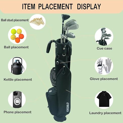 KIKGOLF Lightweight Sunday Small Golf Stand BagsGolf Bag for Men and Women,Travel Practice Golf Club Bag with Dual Strap and Pockets,48.23inch in Saudi Arabia