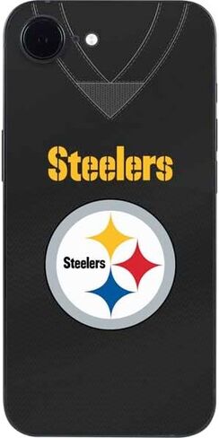 Skinit Decal Phone Skin Compatible with iPhone 16e - Officially Licensed NFL Pittsburgh Steelers Team Jersey Design in Saudi Arabia