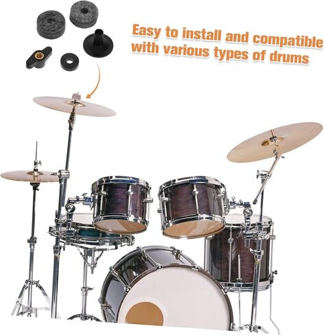 Generic Drum Stand Parts Kit with Plastic Cymbal Sleeves and Felt Washers Shock Absorbing Percussion Accessories for Easy Installation and Secure Cymbal Mounting Compatible with Various in Saudi Arabia