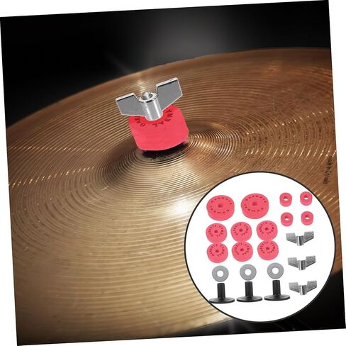Generic Drum EVA Cotton Pads Kit Anti-slip Cymbal Clutch Sleeves with Nuts and Washers Protective Drum Accessories for Cymbal Stand Tubes and Clutch Tubes Enhance Sound Quality and Prevent in Saudi Arabia