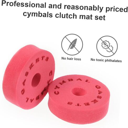 Generic Drum EVA Cotton Pads Kit Anti-slip Cymbal Clutch Sleeves with Nuts and Washers Protective Drum Accessories for Cymbal Stand Tubes and Clutch Tubes Enhance Sound Quality and Prevent in Saudi Arabia