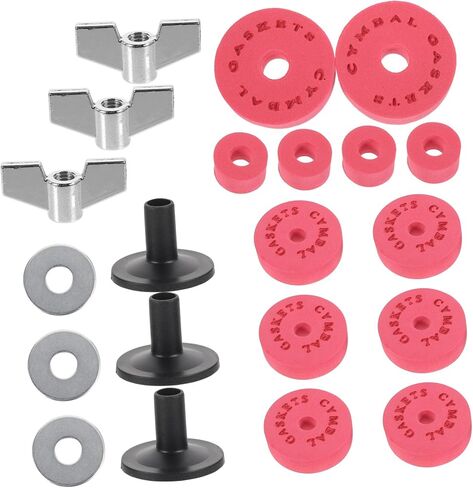 Red Drum Cymbal Gasket with EVA Pads Anti-skid Drum Clutch Cushions Professional Kit Accessories for Sound Protection and Stable Performance in Saudi Arabia