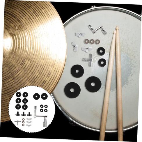 Generic Professional Drum Felt Pads Set Non-slip Cushions for Drum Kits Replacement Parts Easy Installation Protective Cymbal Stand Accessories for Adult in Saudi Arabia