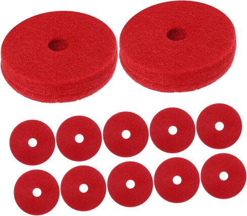 12pcs Red Cymbal Dampeners Felt Pads Cymbal Pads Anti-slip Sound Dampening Cushions for Secure Fit and Broad Compatibility Drum Accessories in Kuwait