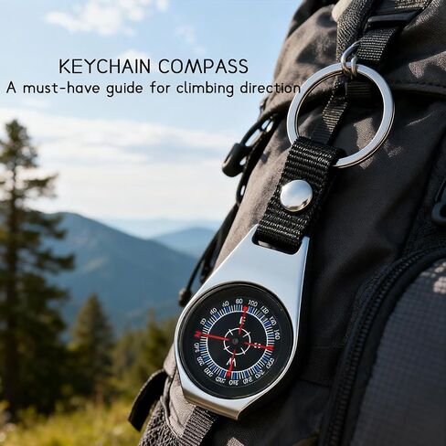 Compass Keychain,Portable Mini Compass,Mini and Metal for Outdoor Comping Travling Mountaineering Hiking in Saudi Arabia