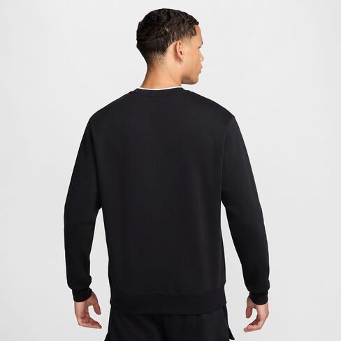 Nike Men's Air Fleece Crewneck Sweatshirt Top Shirt (US, Alpha, Medium, Regular, Regular, Black) in Saudi Arabia