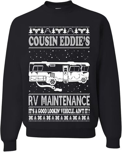 وايلد بوبي الأسرة عطلة ابن عم إدي RV صيانة سترة عيد الميلاد القبيحة للجنسين Crewneck الجرافيك البلوز in Saudi Arabia