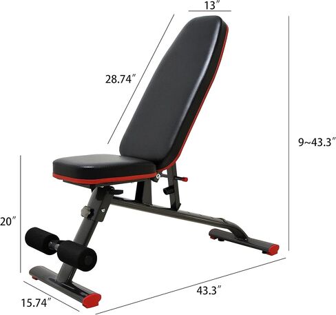 Fitvids Heavy Duty Adjustable and Foldable Utility Weight Bench for Upright, Incline, Decline, and Flat Exercise in Saudi Arabia