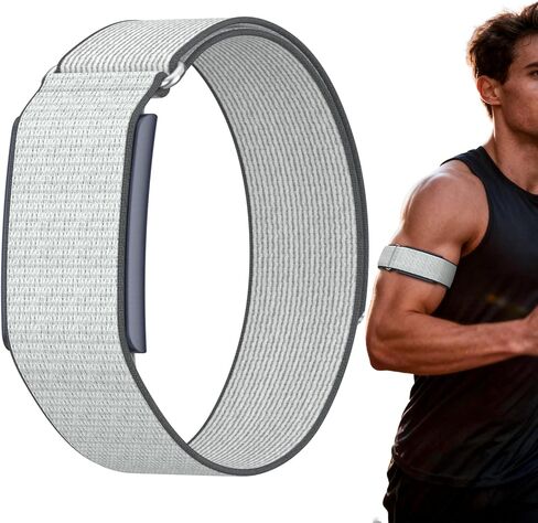 Compatible with Amazfit Helio Strap Bicep Band, Hook & Loop Nylon Arm/Ankle Band with Cover Design – Adjustable Breathable 42cm Elastic Strap with Pre-Installed 22mm Pins (No Case Included) in Kuwait
