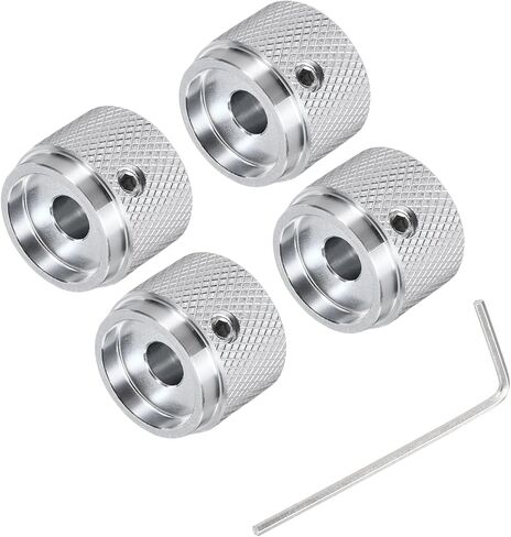 MECCANIXITY 4PCS Guitar Knobs, Metal, Volume Tone Control Dome Knobs 1/4" x 7/8" x 0.6", Aluminum Alloy, Orange Red in Saudi Arabia
