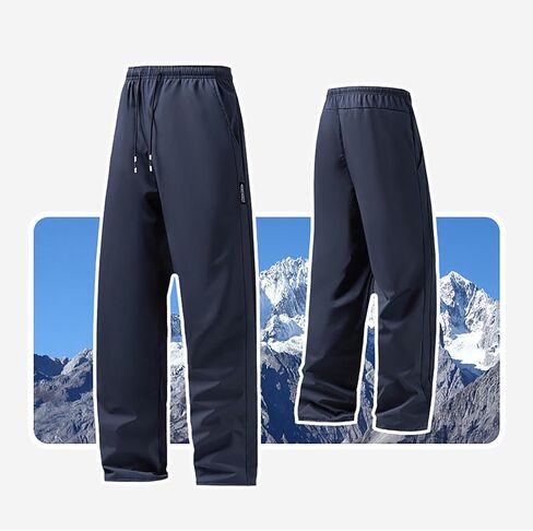 Mens Fleece Lined Winter Pants Loose Fit Warm Athletic Joggers with Pockets Workout Lightweight Running Sweatpants in Saudi Arabia