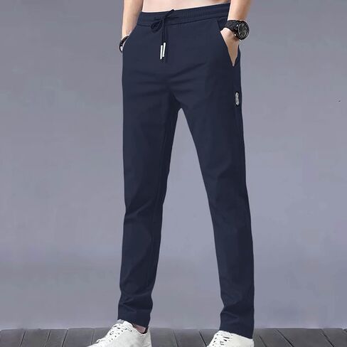 Mens Fleece Lined Winter Pants Loose Fit Warm Athletic Joggers with Pockets Workout Lightweight Running Sweatpants in Saudi Arabia
