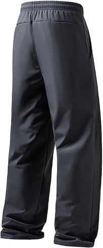 Mens Fleece Lined Winter Pants Loose Fit Warm Athletic Joggers with Pockets Workout Lightweight Running Sweatpants in Saudi Arabia