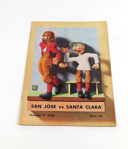 1936 Santa Clara at San Jose State College Football Program 10-17-36 - College Programs in Saudi Arabia
