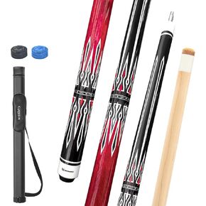 Unicues Premium Maple Wood Pool Cue Stick with Case, 58" Professional Cue Stick for Billiards with 12.5mm Tip, Grade A Canadian Maplewood Cue with Decal Design in Saudi Arabia