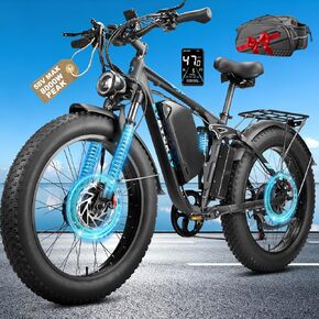 8000W Peak Dual Motor Ebike for Adults 47 MPH Fast Electric Bike, 58V Max-Output 1972 Wh Up to 105 Miles Ebikes,24" Fat Tire E-Bike,Full Suspension Electric Bicycle for Mountain Commuter Snow in Saudi Arabia
