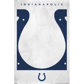 ملصق حائط من Trends International NFL Indianapolis Colts - شعار 25، مقاس 34 طولًا × 22.4 عرضًا، إصدار غير مؤطر in Kuwait