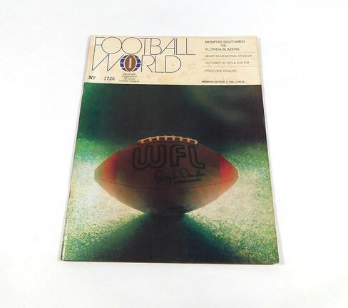 1974 فلوريدا بليزرز في ممفيس ساوثمن برنامج كرة القدم WFL 10-16-74 - برامج NFL in Saudi Arabia