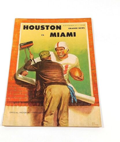 1958 Houston at Miami Florida College Football Program 11-21-58 - College Programs in Saudi Arabia