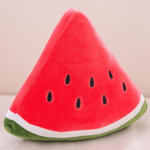 LOGOFUN Plush Watermelon Cushion Watermelon Shaped Throw Pillow Syuffed Fruit Seat Cushion for Home Office Sofa Decorations in Saudi Arabia