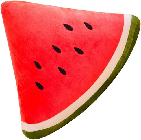 LOGOFUN Plush Watermelon Cushion Watermelon Shaped Throw Pillow Syuffed Fruit Seat Cushion for Home Office Sofa Decorations in Saudi Arabia