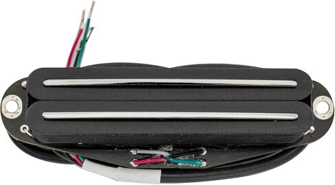 Musiclily Pro ST-DPLC Ceramic Dual Single Coil Sized Humbucker Pickup 6.2K for Strat Style Electric Guitar, White Body Chrome Rail in Saudi Arabia