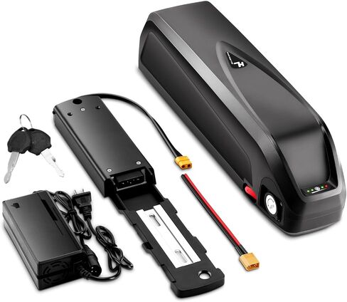 Ebike Battery,Scooter Lithium Battery Pack for 200W-2000W Electric Bike and Other Motor, Safe Lock, Led Indicator Light, with Base and Charger (48V20Ah(with Charger)) in Saudi Arabia