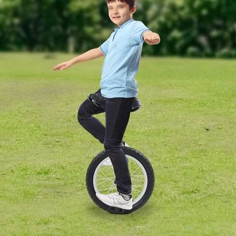 دراجة أحادية الدراجة الهوائية مقاس 16 بوصة، ارتفاع قابل للتعديل 28-32 بوصة دراجة توازن الدراجة الهوائية الأحادية العجلة مع دواسات، دراجة ذات عجلة واحدة مع أقصى حمولة 110 رطل للبالغين والأطفال، تمارين اللياقة البدنية اليومية، تدريب التوازن in Kuwait