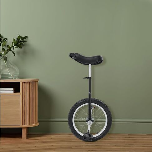 دراجة أحادية الدراجة الهوائية مقاس 16 بوصة، ارتفاع قابل للتعديل 28-32 بوصة دراجة توازن الدراجة الهوائية الأحادية العجلة مع دواسات، دراجة ذات عجلة واحدة مع أقصى حمولة 110 رطل للبالغين والأطفال، تمارين اللياقة البدنية اليومية، تدريب التوازن in Kuwait