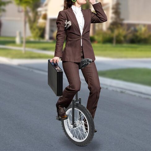 دراجة أحادية الدراجة الهوائية مقاس 16 بوصة، ارتفاع قابل للتعديل 28-32 بوصة دراجة توازن الدراجة الهوائية الأحادية العجلة مع دواسات، دراجة ذات عجلة واحدة مع أقصى حمولة 110 رطل للبالغين والأطفال، تمارين اللياقة البدنية اليومية، تدريب التوازن in Kuwait