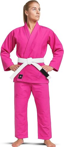 زي BJJ Gi للسيدات خفيف الوزن برازيلي Jiu Jitsu، 350 جرام في المتر المربع كيمونو قطن منكمش مسبقًا لمسابقات التدريب in Kuwait