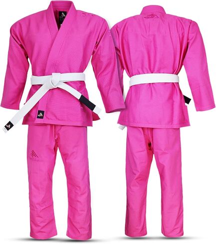 زي BJJ Gi للسيدات خفيف الوزن برازيلي Jiu Jitsu، 350 جرام في المتر المربع كيمونو قطن منكمش مسبقًا لمسابقات التدريب in Kuwait